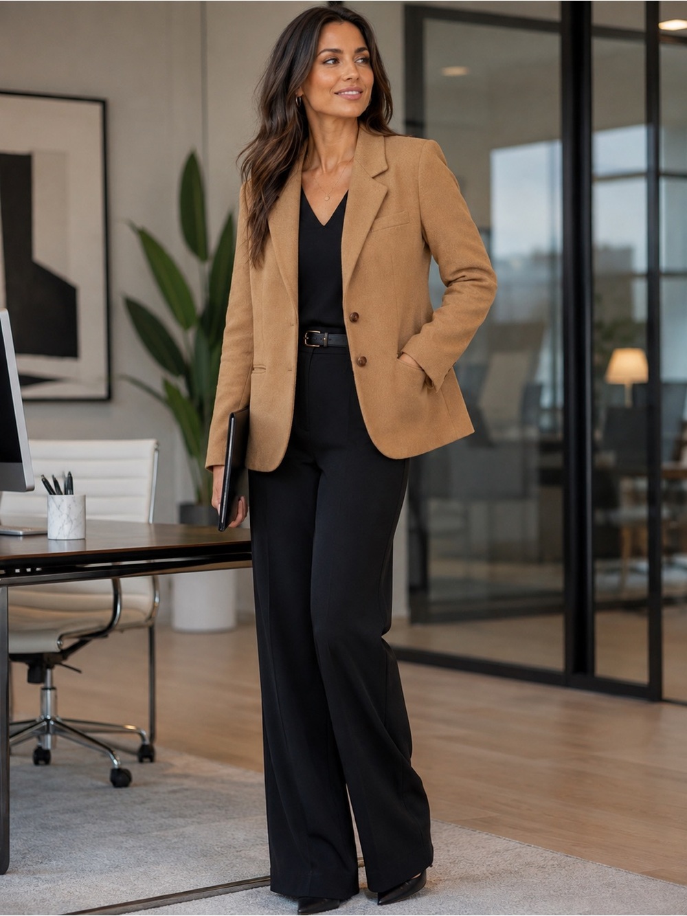 Vintage Richard Evans 100% Camel Hair Blazer | Women's | Classic Jacket Size 8